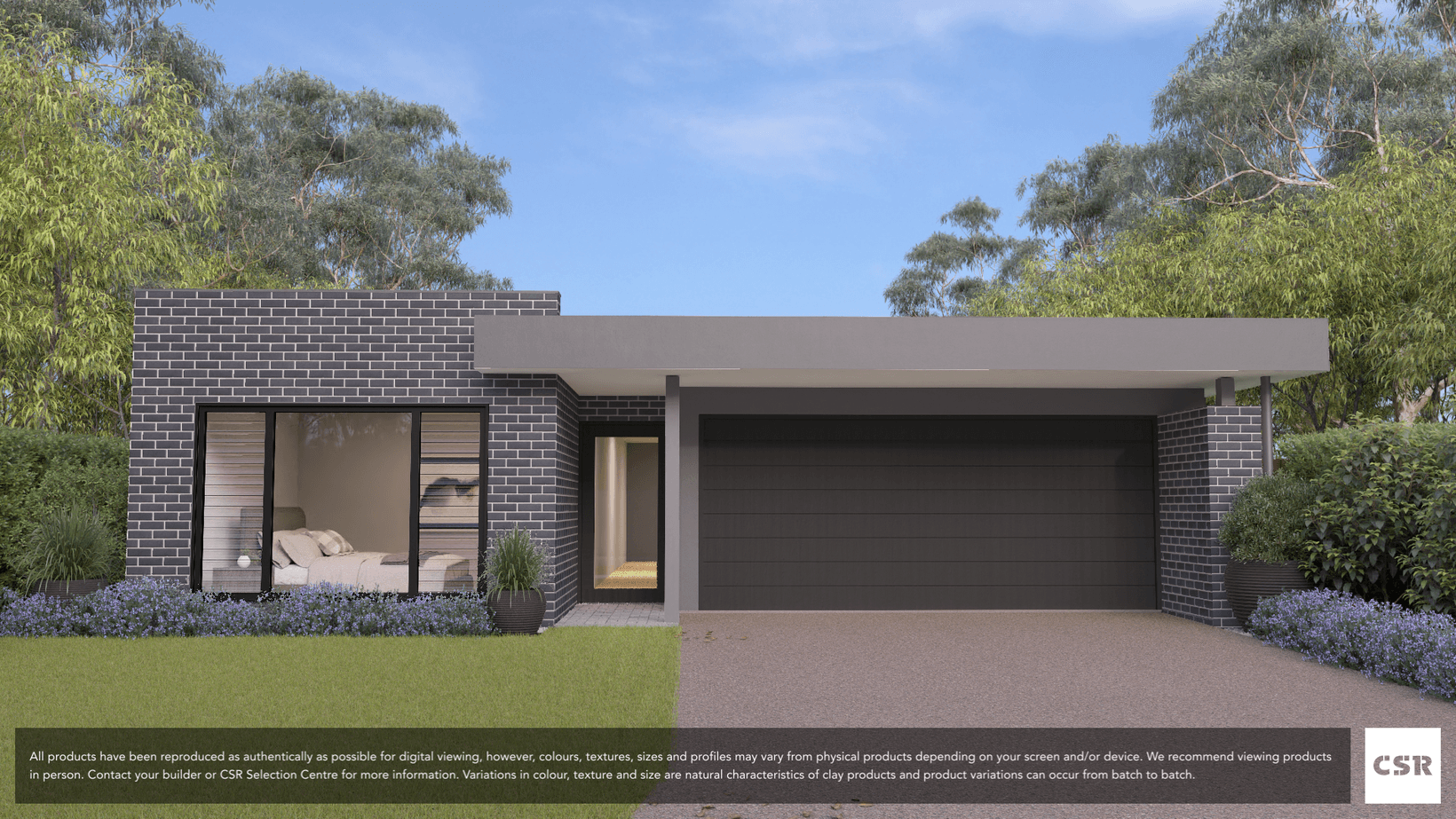 Crescent brick from PGH in Lunar range on house render