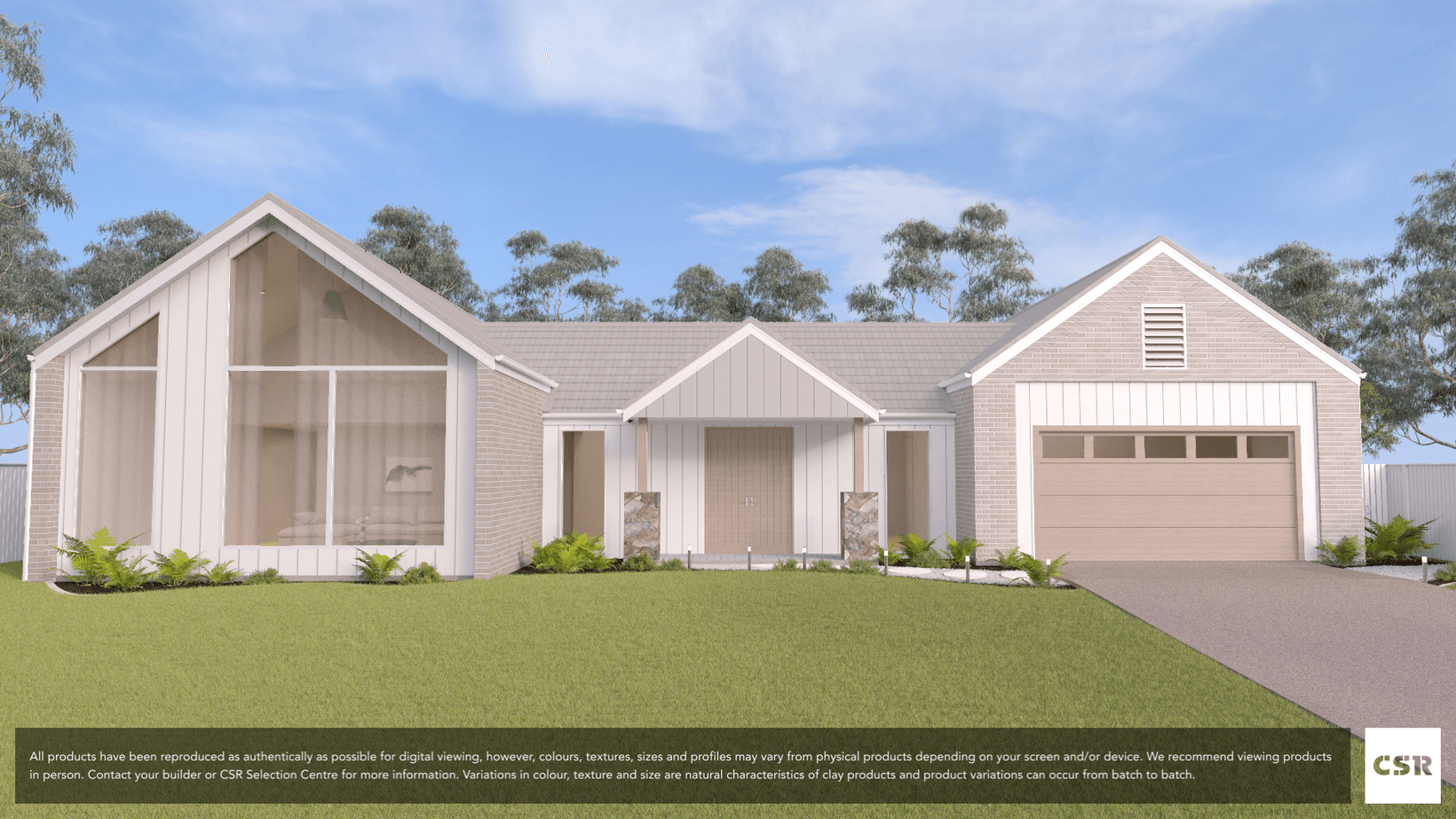 Matterhorn brick from PGH in Metallic range on house render